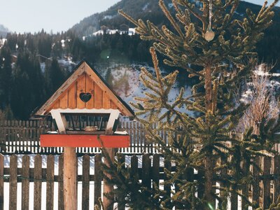 Vogelhaus vor Winterlandschaft | © Urlaub am Bauernhof Kärnten / Daniel Gollner