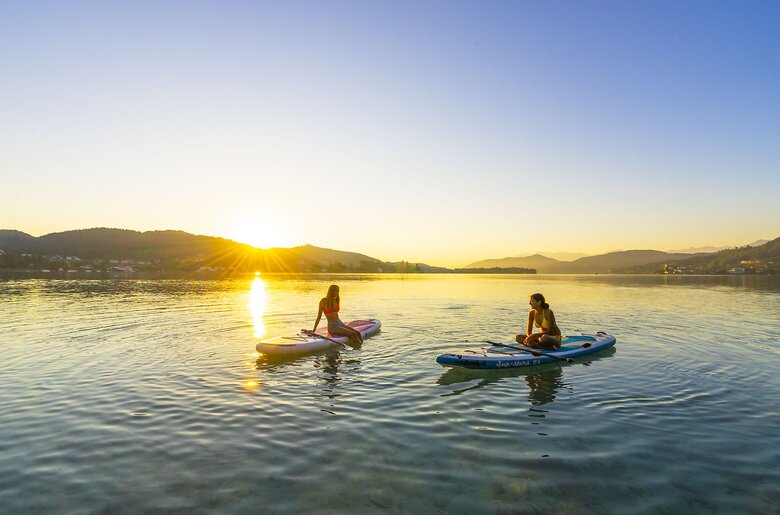 Sonnenuntergang am SUP am Wörthersee | © Gert Perauer/ Kärnten Werbung