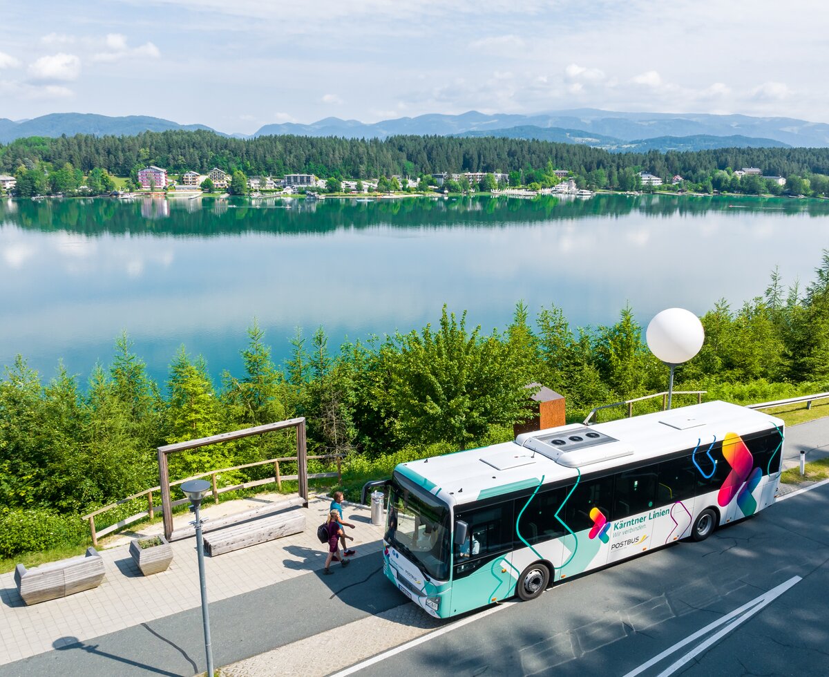 Postbus in Kärnten | © Michael Stabentheiner / Kärnten Werbung Urlaub ohne Auto in Kärnten | © Michael Stabentheiner / Kärnten Werbung