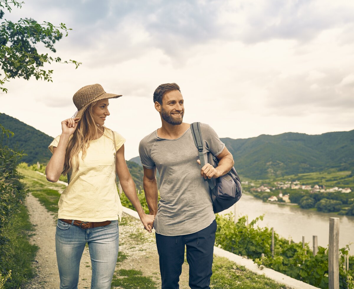 hiking along the world heritage trail | © Donau Niederösterreich / Andreas Hofer hiking along the world heritage trail in the Wachau region | © Donau Niederösterreich / Andreas Hofer