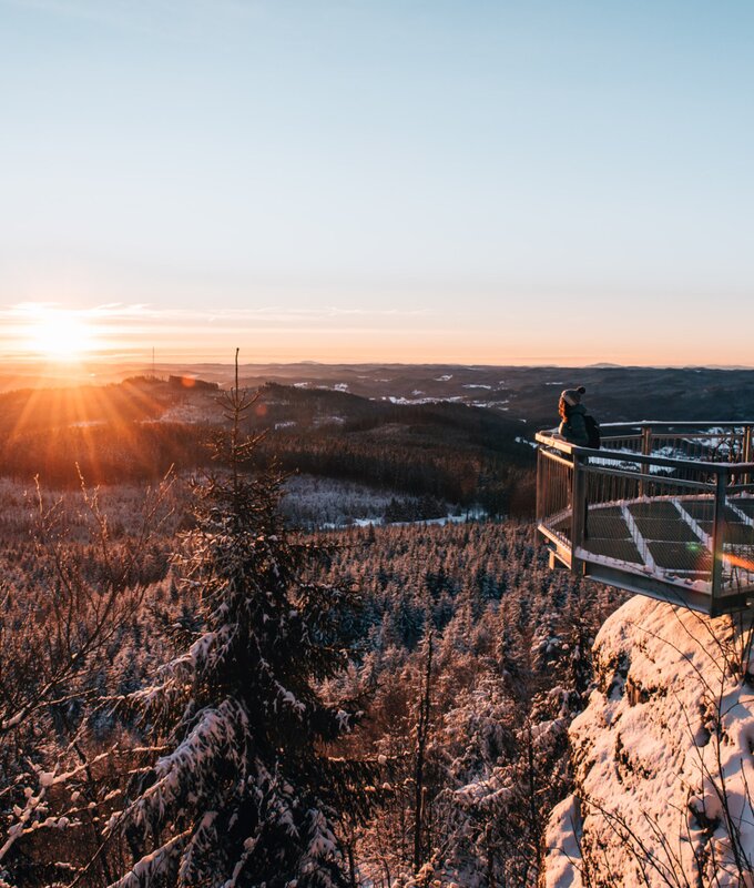 Winterwanderung Nebelstein mit Ausblick | © Waldviertel Tourismus | sommertage.com