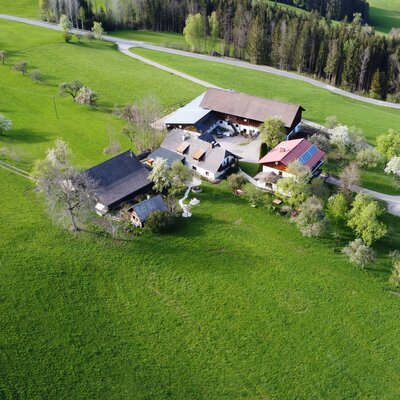 Hofansicht Ferienhof Breitenbaumer "Zick am Berg" in Spital am Phyrn, Nationalpark Region Kalkalpen | © Urlaub am Bauernhof Oberösterreich / Tamara Breitenbaumer