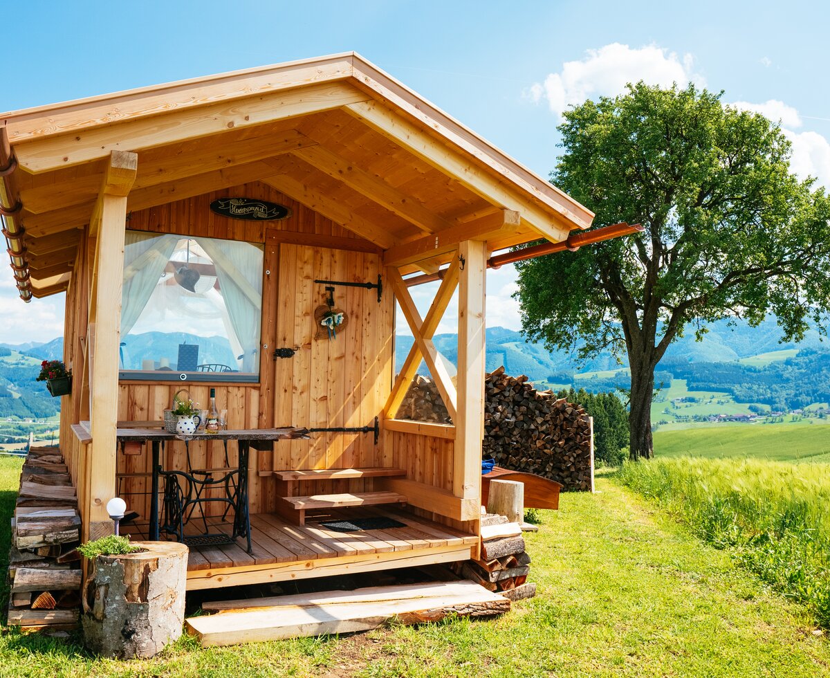 Hüttentraum am Hochhubergut | © Urlaub am Bauernhof Oberösterreich / Daniel Gollner Hüttentraum am Hochhubergut in Aschach/Steyr, Nationalparkregion Kalkalpen | © Urlaub am Bauernhof Oberösterreich / Daniel Gollner