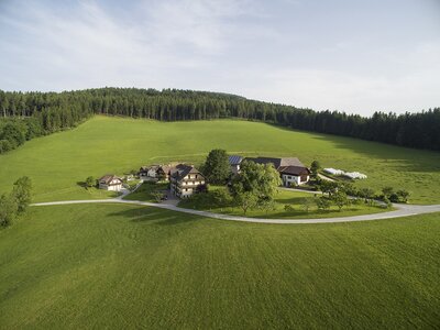 Luftaufnahme vom Hönigshof | © Urlaub am Bauernhof Österreich / Werner Steinkellner Luftaufnahme vom Hönigshof in der Oststeiermark | © Urlaub am Bauernhof Österreich / Werner Steinkellner