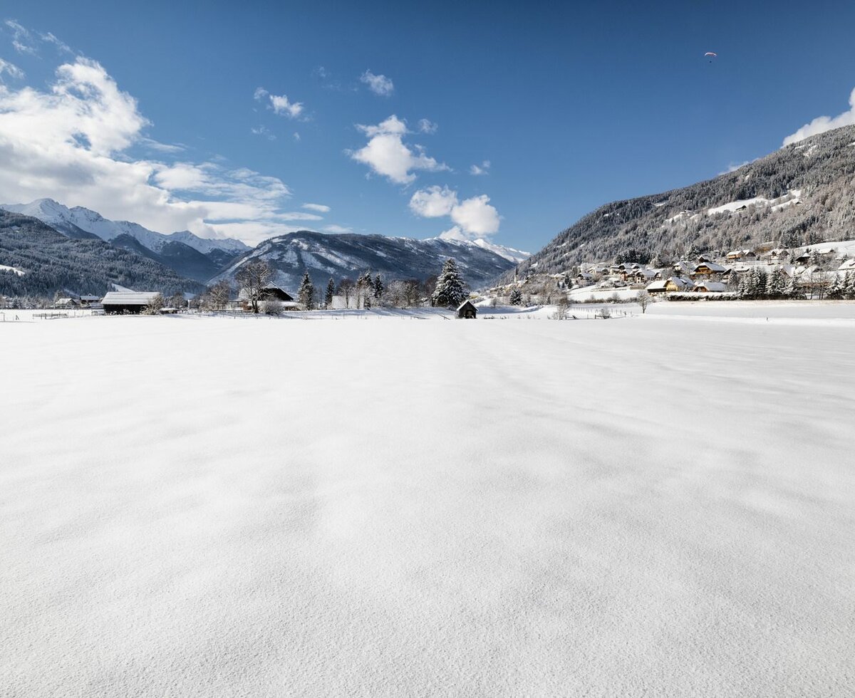 Winterpanorama Lungau | © Ferienregion Lungau Winter, Schnee, Lungau, blauer Himmel, Wolken, Sonne | © Ferienregion Lungau