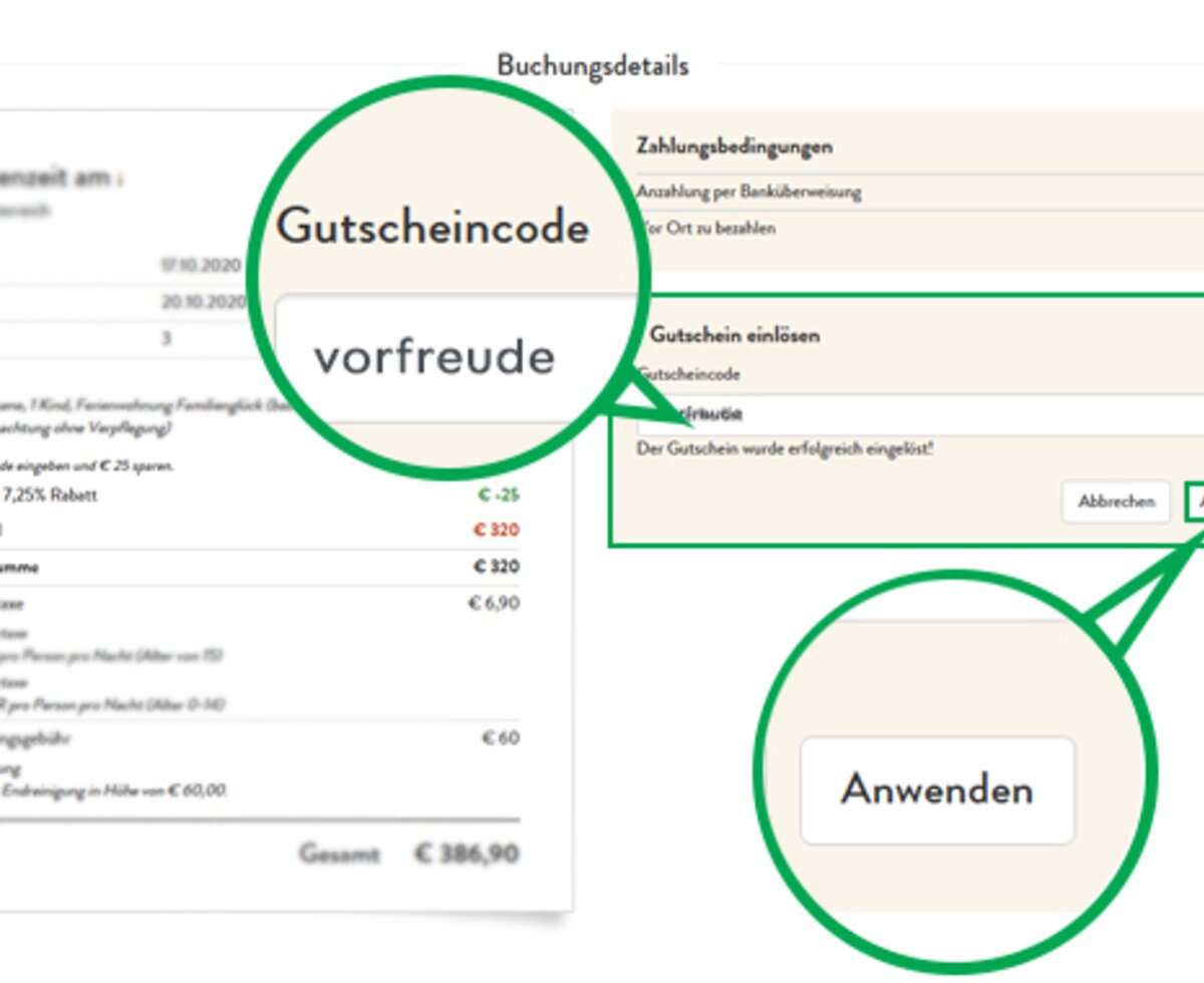 Anleitung Gutscheincode einlösen | © Urlaub am Bauernhof im SalzburgerLand Anleitung Gutscheincode einlösen | © Urlaub am Bauernhof im SalzburgerLand
