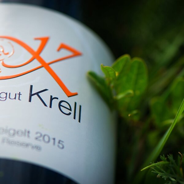 The farmhouse's Weingut Krell Zweigelt 2015 Reserve wine.