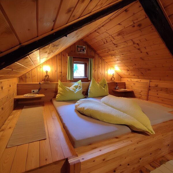 Almhütte Auszeit Schlafzimmer